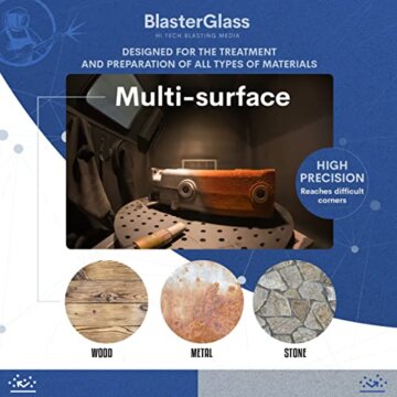 BlasterGlass Hi-Tech 40-60 Abrasive Strahlmittel für Strahlkabinen und Sandstrahlpistolen 10 kg - 5