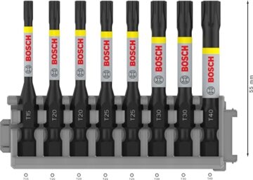 Bosch 8x PRO Torx Impact Bit (170 x 120 mm, Professional Zubehör Schraubendreher, Schraubendreher) - 3