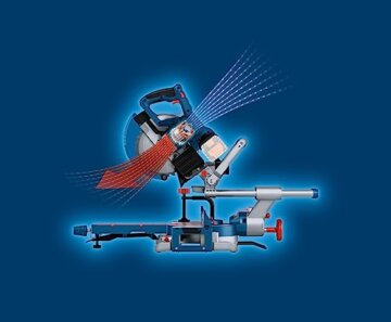 Bosch Professional 18V System BITURBO Akku Kapp- und Gehrungssäge GCM 18V-216 D (inkl. 1x Kreissägeblatt, 2x Werkstückauflage, Staubbeutel, Spannzwinge, ohne Akku/Ladegerät) - 4