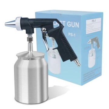 BQHRJG Sandstrahlpistole Druckluft Arbeitsdruck 6,2 bar, Sandblaster Luftbedarf 198 L/min, Gewicht 602 g. Strahlpistole eignet sich zum Polieren, Entrosten, Reinigen von Verunreinigungen - 1