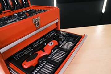 Brüder Mannesmann Werkzeugbox, bestückt, 155-teilig | M29066 - 9
