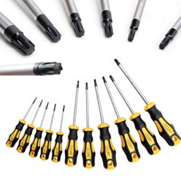 CCLIFE Torx Schraubendreher Set TX magnetisch T6-T40, 11 Stück Ohne Bohrung - 1