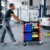 CCLIFE Werkstattwagen Werkzeugwagen Bestückt 87x43x66 cm, Werkstatt Rollwagen mit 3 Etagen Zwei Werkzeugtafeln und 8 Haken, Tragkraft 150 kg - 6