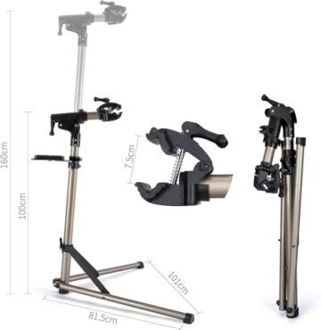 CXWXC Fahrrad Montageständer Aluminium Fahrrad Reparaturständer Klappbar Fahrradmontageständer für E-Bike/ Mountainbikes,Fahrrad Reparatur mit Magnetischer und 360°Drehbare Kopf - 4