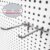 DYOUen 60 Stk Lochwand Haken Lochwandhaken Pegboard Einfachhaken Zubehör Werkzeugwand Anhänge Haken für Werkzeughalter Wand, Garage, Regal, Werkstatt (2) - 3