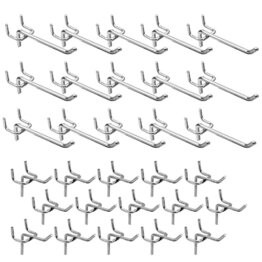 DYOUen 60 Stk Lochwand Haken Lochwandhaken Pegboard Einfachhaken Zubehör Werkzeugwand Anhänge Haken für Werkzeughalter Wand, Garage, Regal, Werkstatt (2) - 1
