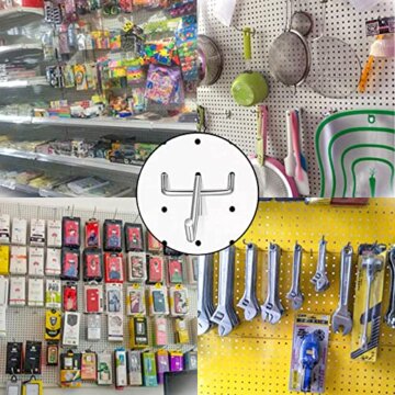 DYOUen 60 Stk Lochwand Haken Lochwandhaken Pegboard Einfachhaken Zubehör Werkzeugwand Anhänge Haken für Werkzeughalter Wand, Garage, Regal, Werkstatt (2) - 8