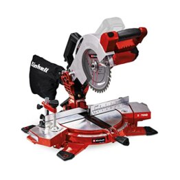 Einhell Akku-Kappsäge TE-MS 18/210 Li-Solo Power X-Change (18 V, max. 60 mm x 120 mm Schnitttiefe/-breite, Ø 210 mm Sägeblatt, neigbarer Sägekopf, Laser, ohne Akku) - 1