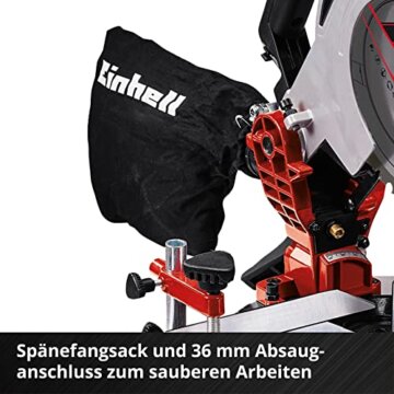 Einhell Akku-Kappsäge TE-MS 18/210 Li-Solo Power X-Change (18 V, max. 60 mm x 120 mm Schnitttiefe/-breite, Ø 210 mm Sägeblatt, neigbarer Sägekopf, Laser, ohne Akku) - 10