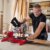 Einhell Zug-Kapp-Gehrungssäge TC-SM 2131/2 Dual (1800 W, max. 62 mm x 310 mm Schnitttiefe/-breite, Ø 210 mm Sägeblatt, beidseitig neigbarer Sägekopf, Zugfunktion, Laser) - 2
