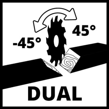 Einhell Zug-Kapp-Gehrungssäge TC-SM 2131/2 Dual (1800 W, max. 62 mm x 310 mm Schnitttiefe/-breite, Ø 210 mm Sägeblatt, beidseitig neigbarer Sägekopf, Zugfunktion, Laser) - 9