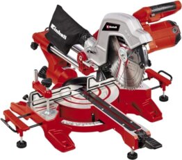 Einhell Zug-Kapp-Gehrungssäge TC-SM 254 (1900 W, max. 85 mm x 305 mm Schnitttiefe/-breite, Ø 254 mm Sägeblatt, neigbarer Sägekopf, Zugfunktion, Laser) - 1