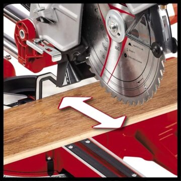 Einhell Zug-Kapp-Gehrungssäge TC-SM 254 (1900 W, max. 85 mm x 305 mm Schnitttiefe/-breite, Ø 254 mm Sägeblatt, neigbarer Sägekopf, Zugfunktion, Laser) - 8