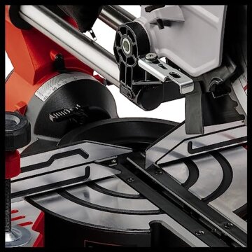 Einhell Zug-Kapp-Gehrungssäge TE-SM 10 L Dual (2.100 W, Ø 254 mm Sägeblatt, 305 mm Schnittbreite, 85 mm Schnitttiefe, Schnittlinienlaser, beidseitige Sägekopfneigung) - 6