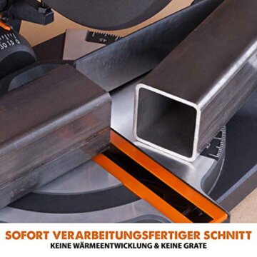 Evolution Gehrungssäge R210CMS | 1200 W Gehrungssäge | Inkl. Ø 210 mm HM-Sägeblatt Multi-Material-Schneiden Holz, Aluminium, Stahl, Kunststoff | 0°- 45° Fase und 45°- 45° Gehrungswinkel | Kappsäge - 13