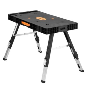 FUXTEC klappbare 5in1 Universal-Werkbank FX-WB – Werkbank/Arbeitstisch bis 150kg – höhenverstellbar bis 129x59x75cm – Transportroller mit Schubfächern – Werkstattbrett/Rollbrett - 10