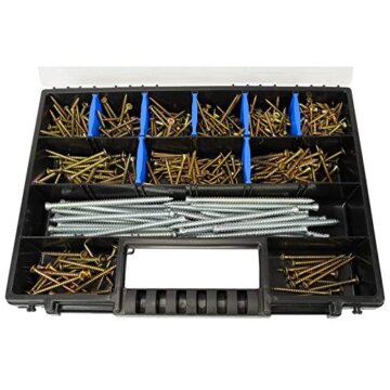 HASKYY Sortimentskoffer Sortimentskiste Sortimentsbox 2x Organizer XL - unterteilt und stapelbar - 345x249x50 mm Kleinteileschrank Werkzeugkiste Schraubbox Ablagefächer - 8