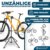 KESSER® Fahrradmontageständer Profi Reparaturständer Fahrradständer + Tasche Fahrradreparaturständer bis 30 kg Fahrrad Montageständer inkl. Werkzeugschale + Magnetfach, drehbar Mountainbike, Blau - 2