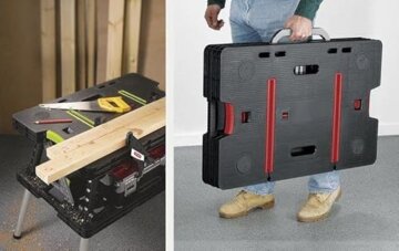 Keter Faltbare Werkbank 85 x 55 cm max. 453 kg inkl. Schraubzwingen Werkbänke - 7