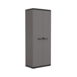 Keter Più Kunststoffschrank, hoch, anthrazit/schwarz, 68 x 39 x 166 cm - 1