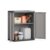 Keter Più Kunststoffschrank, hoch, anthrazit/schwarz, 68 x 39 x 166 cm - 6
