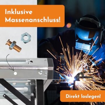 Lemodo Werkbank, Schweißtisch klappbar, Arbeitstisch höhenverstellbar, Werktisch aus Stahl, belastbar bis 450 kg, kompakt faltbar, 7-Fach höhenverstellbar, Multifunktionstisch, Werkzeugtisch - 5