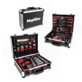 Mephisto Werkzeugkoffer - Werkzeugkoffer - Premium XL Werkzeugset mit Chrom- Vanadium Werkzeug bestückt Bitaufsatzadapter 104 tlg. - 1