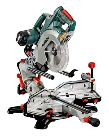 Metabo Kappsäge KGSV 72 XACT SYM (mit Zugfunktion + symetrisch verstellbarem Anschlagsystem, 1500 W, inkl. Laser + Arbeitslicht, Tisch drehbar) 612216000 - 1
