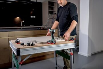 Metabo Multifunktionstisch MWB 100 I Klappbare Werkbank Dank Klappmechanismus inkl. Transporthandgriffe I Standbeine höhenverstellbar - 4