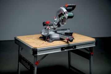 Metabo Multifunktionstisch MWB 100 I Klappbare Werkbank Dank Klappmechanismus inkl. Transporthandgriffe I Standbeine höhenverstellbar - 5