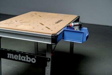 Metabo Multifunktionstisch MWB 100 I Klappbare Werkbank Dank Klappmechanismus inkl. Transporthandgriffe I Standbeine höhenverstellbar - 9