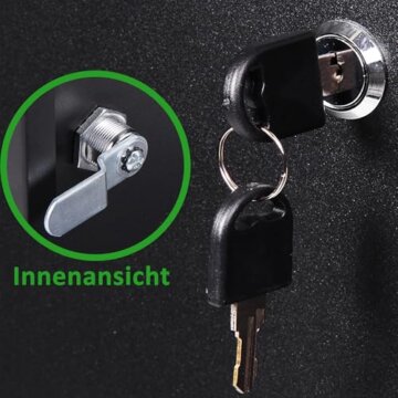Ondis24 Werkstatt Hängeschrank Metall Werkzeugschrank abschließbar Grau Schwarz 120 cm - Kurt - 7