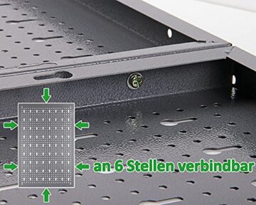 Ondis24 Werkzeugwand 120 x 60 cm mit 22-teiligem Hakensortiment Lochwand Werkstatt aus Metall - 4