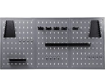 Ondis24 Werkzeugwand 120 x 60 cm mit 22-teiligem Hakensortiment Lochwand Werkstatt aus Metall - 1
