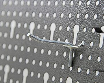 Ondis24 Werkzeugwand 120 x 60 cm mit 22-teiligem Hakensortiment Lochwand Werkstatt aus Metall - 8