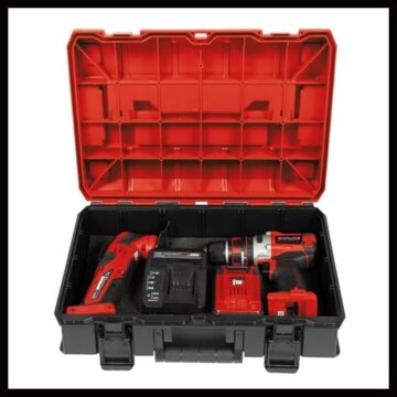 Original Einhell E-Case S-F Systemkoffer (max. 25 kg, universelle Aufbewahrung und Transport von Zubehör und Werkzeug, stapelbar, verknüpfbar, inkl. Schaumstoffeinlage) - 5