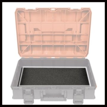 Original Einhell E-Case S-F Systemkoffer (max. 25 kg, universelle Aufbewahrung und Transport von Zubehör und Werkzeug, stapelbar, verknüpfbar, inkl. Schaumstoffeinlage) - 6