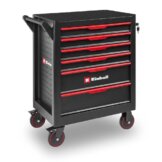 Original Einhell Werkstattwagen leer (6 Schubladen, Interlock-System, kugelgelagerte Führungsschienen, belastbar bis 135 kg, mobil mit Feststellrollen) - 1
