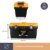 Perel Werkzeugkoffer Kunststoff leer, Werkzeugkasten leer, Werkzeugbox, Werkzeug Organizer Box, Tool Box, 2 Organizer im Deckel, Metallverschluss, schwarz/orange, 320 x 155 x 139 mm - 6