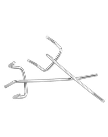 QWORK® 60X Lochwandhaken, Stecktafel Haken Werkzeugwand Haken für Verkaufsdisplays (10 cm) - 3
