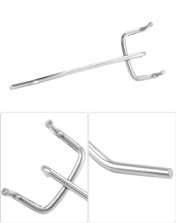 QWORK® 60X Lochwandhaken, Stecktafel Haken Werkzeugwand Haken für Verkaufsdisplays (10 cm) - 5