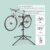 Relaxdays Fahrradmontageständer Reparaturständer mit Werkzeugablage – klappbar & höhenverstellbar – schwarzer Montageständer vierbeinig stabil mit festem Stand – Stahl pulverbeschichtet, 10017183, STANDARD - 6