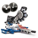Scheppach HM216SPX Kapp-Zug-Gehrungssäge Kappsäge 2000 W, inkl. 2. Ø 210 mm Sägeblatt | 65 mm Schnitthöhe | 34 cm Schnittbreite| mit Laser, Aluauflagen, Drehtisch mit Schnellarretierung - 1