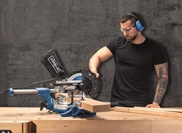 Scheppach HM254 Kappzugsäge mit Softstart & Laser - 2000W Leistung |Ø 255mm Sägeblatt | Schnittbreite/höhe: 340mm x 90mm | inkl. 2. Sägeblatt (HM254) - 3