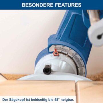 Scheppach Kapp-Zugsäge Gehrungssäge HM305SL mit Laser | XXL-Schnitthöhe max. 180mm | Schnittlänge 340mm | Beidseitig 48°neigbarer Sägekopf | 230V 2000W | Ø305mm Sägeblatt | Posaunenauszug & Softstart - 4