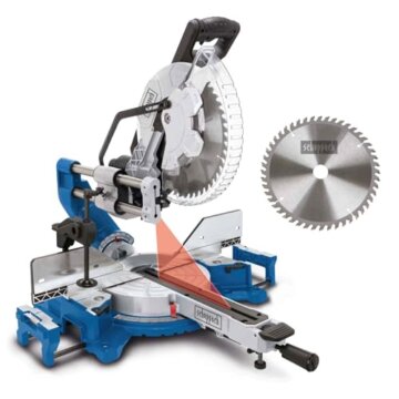 Scheppach Kapp-Zugsäge Gehrungssäge HM305SL mit Laser | XXL-Schnitthöhe max. 180mm | Schnittlänge 340mm | Beidseitig 48°neigbarer Sägekopf | 230V 2000W | Ø305mm Sägeblatt | Posaunenauszug & Softstart - 1