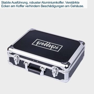 Scheppach TB200 Aluminium Werkzeugkoffer gefüllt 141-tlg Werkzeug Set | Werkstattkoffer bestückt mit Schraubenschlüssel, Hammer, Zange, Schraubenzieher, Werkzeugkiste für Werkstatt und Haushalt - 9