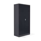 Schrank & Stuhl XXL Werkzeugschrank – Werkstattschrank mit 4 höhenverstellbaren Fachböden, Stahlschrank für Werkzeuge, 195 x 92 x 60 cm (H x B x T), Anthrazit/Schwarz - 1