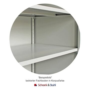 Schrank & Stuhl XXL Werkzeugschrank – Werkstattschrank mit 4 höhenverstellbaren Fachböden, Stahlschrank für Werkzeuge, 195 x 92 x 60 cm (H x B x T), Anthrazit/Schwarz - 8