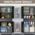 Sightlife Werkzeugschrank Metallschrank - 180x40x80cm Abschließbar Multifunktionaler Stahlschrank, Werkstattschrank mit Verstellbaren Trennwänden, Werkzeugschrank mit Schubladen (Auf Rädern) - 3